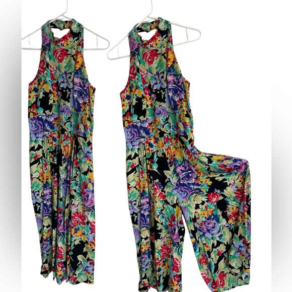 Women’s colorful floral jumpsuit - Picture 1 of 4